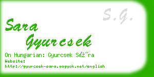 sara gyurcsek business card